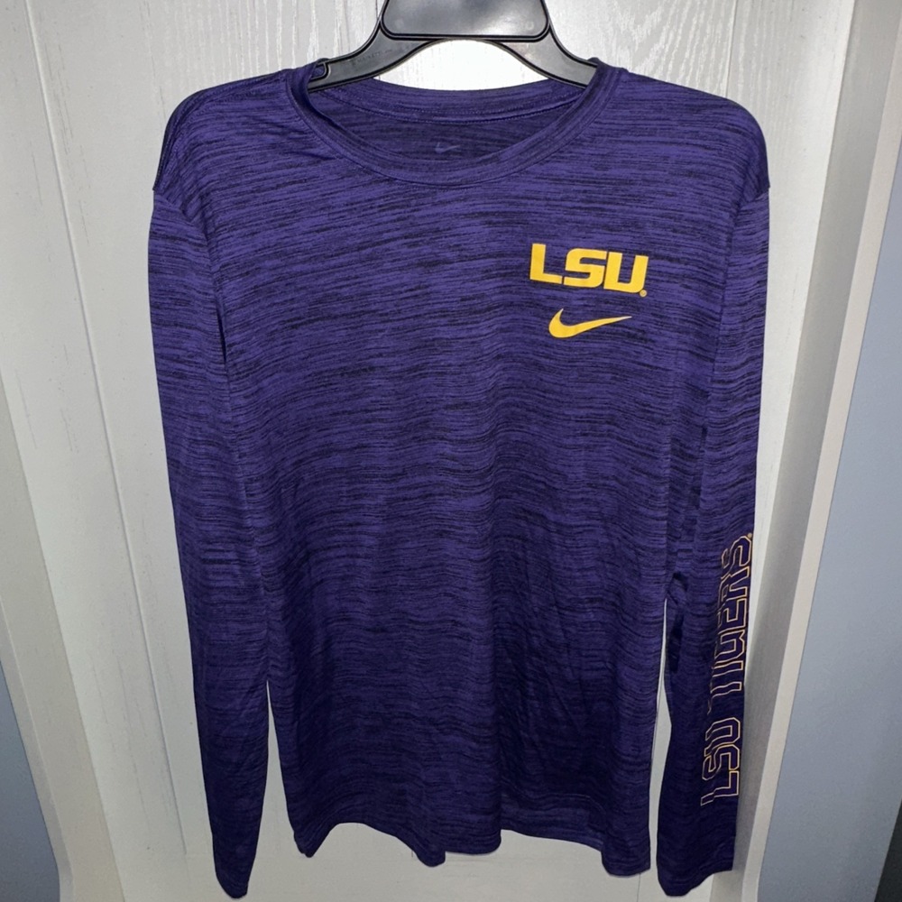 Nike Mens The Nike Tee LSU Tigers LS T-Shirt Size Large Purple